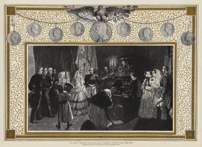Hare Majesteit de Koningin bezoekt het graf van Napoleon I in de Invalides, Parijs, 1855 door Edgar Melville Ward
