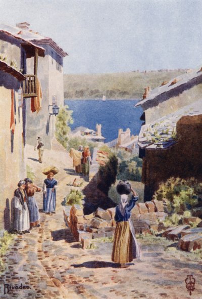 Noord-Spanje: Rivadeo, een toegang tot de haven door Edgar T. A. Wigram
