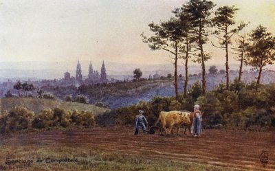 Noord-Spanje: Santiago de Compostela, vanaf de Lugo-weg door Edgar T. A. Wigram