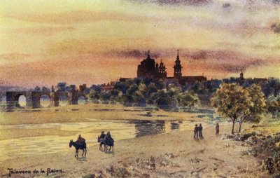 Noord-Spanje: Talavera de la Reina, vanaf de oevers van de Taag door Edgar T. A. Wigram
