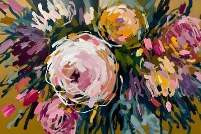 Levendige abstracte bloemen door Edie