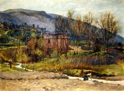 Toscaans Dorp door Edith Ridley Corbet