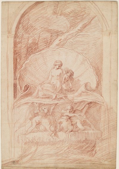 Rocaille Fontein met Venus, Amorini en Zwanen door Edmé Bouchardon