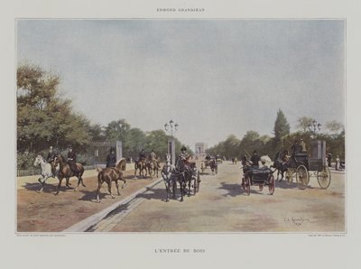 De Ingang van het Bois de Boulogne door Edmond Georges Grandjean