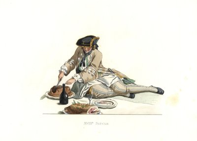 Heer in jachtkleding, Frankrijk door Edmond Lechevallier Chevignard