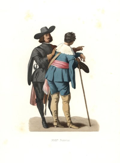 Portret van twee kunstenaars, Spanje door Edmond Lechevallier Chevignard