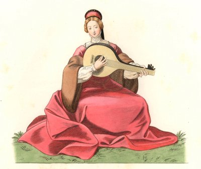 Vrouw van de Engelse adel door Edmond Lechevallier Chevignard