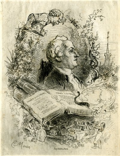 Portret van Elie Catherine Freron (1718 -1776) door Edmond Morin
