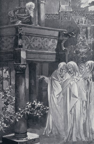 Illustratie voor Goethes Faust door Edmund Bruning