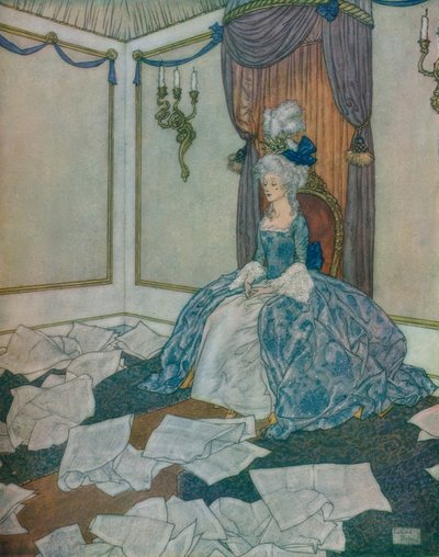 Ze had alle kranten van de wereld gelezen en was ze nog steeds vergeten, zo intelligent is ze. door Edmund Dulac