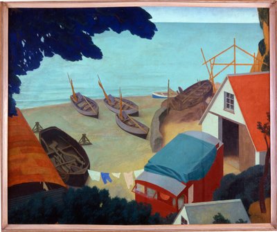 De scheepswerf door Edmund Dulac