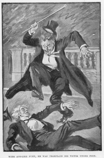 Illustratie voor Dr. Jekyll en Mr. Hyde door R.L. Stevenson door Edmund Joseph Sullivan