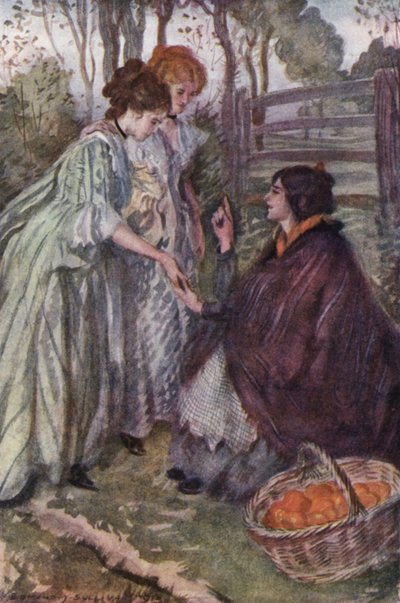 Illustratie voor The Vicar of Wakefield door Oliver Goldsmith door Edmund Joseph Sullivan
