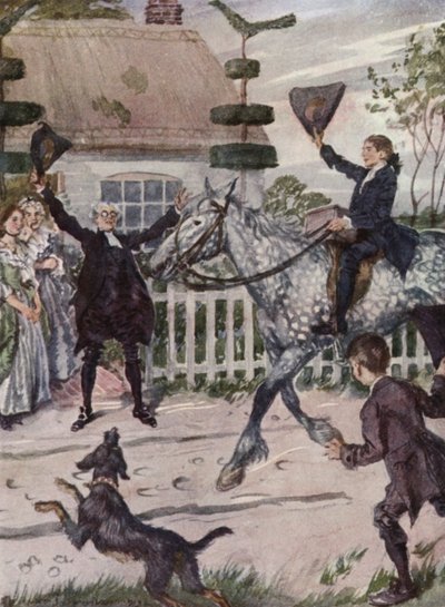 Illustratie voor The Vicar of Wakefield door Oliver Goldsmith door Edmund Joseph Sullivan