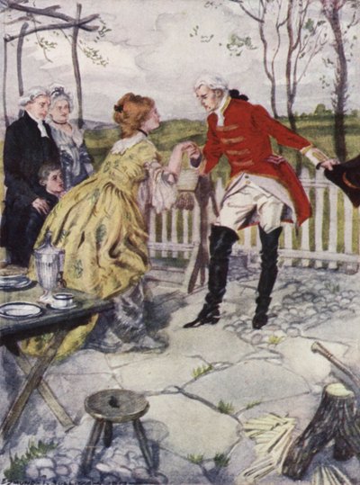 Illustratie voor The Vicar of Wakefield door Oliver Goldsmith door Edmund Joseph Sullivan