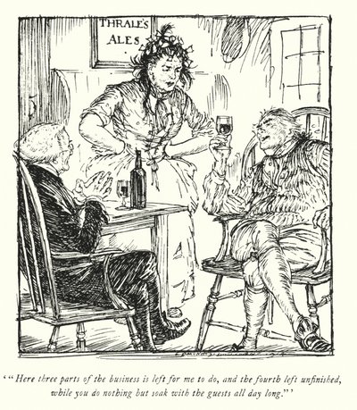 Illustratie voor The Vicar of Wakefield door Oliver Goldsmith door Edmund Joseph Sullivan
