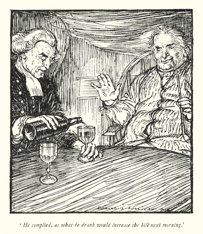 Illustratie voor The Vicar of Wakefield door Oliver Goldsmith door Edmund Joseph Sullivan