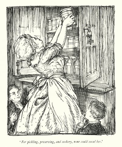 Illustratie voor The Vicar of Wakefield door Oliver Goldsmith door Edmund Joseph Sullivan
