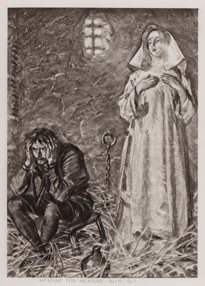 Meten voor Meten, Act III, Sc I door Edmund Joseph Sullivan