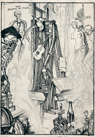 De cartoonist - Fase IV door Edmund Joseph Sullivan