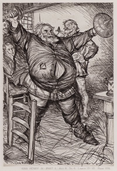 Het Eerste Deel van Koning Hendrik IV, Act II, Sc 4 door Edmund Joseph Sullivan