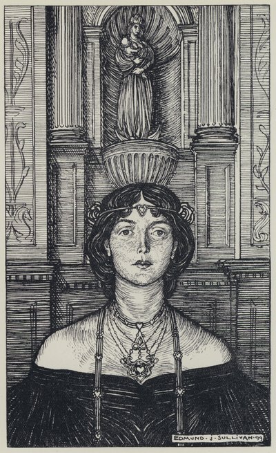 Illustratie voor A Dream of Fair Women and Other Poems door Edmund Joseph after Sullivan