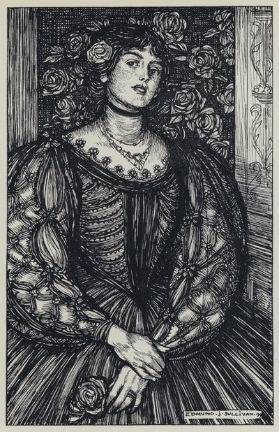 Illustratie voor A Dream of Fair Women and Other Poems door Edmund Joseph after Sullivan