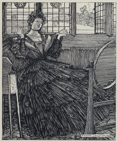 Illustratie voor A Dream of Fair Women and Other Poems door Edmund Joseph after Sullivan