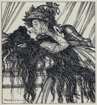 Illustratie voor A Dream of Fair Women and Other Poems door Edmund Joseph after Sullivan