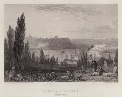 Constantinopel, vanaf Pera door Edmund Thomas (after) Parris