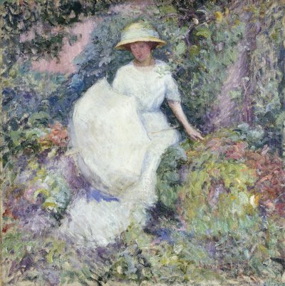Meisje met Parasol door Edmund William Greacen