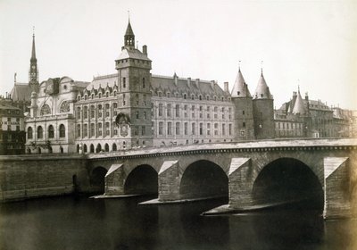 De "Conciergerie" en de "pont au Change", c. 1854 door Edouard Denis Baldus