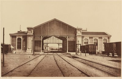 Toulon, Gare (Toulon, treinstation),1861 of later (foto) door Edouard-Denis Baldus