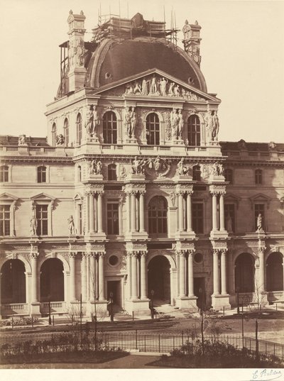 Gezicht op het Louvre,1855-1857 (foto) door Edouard Denis Baldus