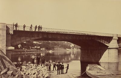 De brug van La Mulatière door Édouard Baldus