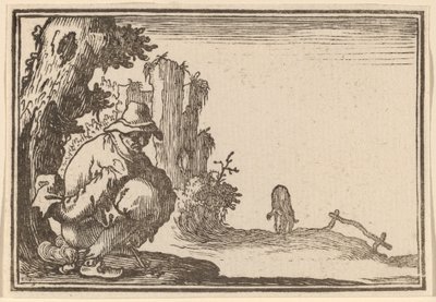 Boer die Ontlasting Heeft door Edouard Eckman after Jacques Callot