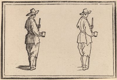 Boer met een Beker door Edouard Eckman after Jacques Callot