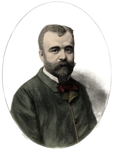 Portret van Ernest Lavisse (1842-1922), Franse historicus en academicus - Gravure door Navellier in 