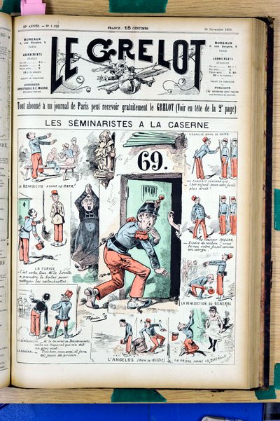 Omslag van Le Grelot, nummer 1025, Satirisch in kleuren door Edouard Guillaumin Pepin