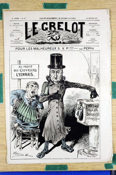 Omslag van The Grelot, nummer 307, Satirique en Colours door Edouard Guillaumin Pepin
