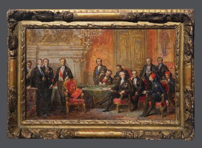 Het Congres van Parijs, van 25 februari tot 30 maart door Edouard Louis Dubufe