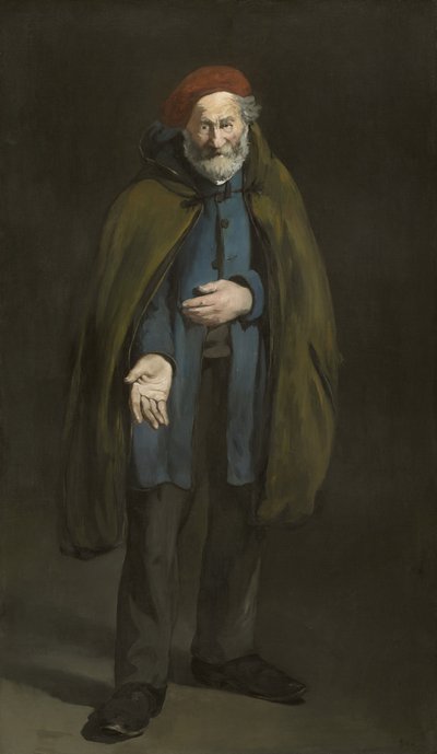 Bedelaar met een duffeljas door Édouard Manet
