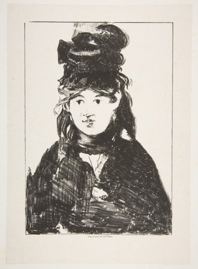 Berthe Morisot in het zwart, 1872-74 door Édouard Manet