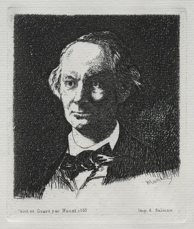 Charles Baudelaire, 1869 door Édouard Manet