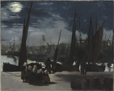 Clair de lune sur le port de Boulogne, 1869 door Édouard Manet