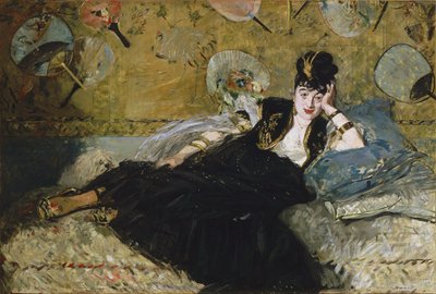 Frans:  La dame aux éventails Vrouw met fans door Édouard Manet