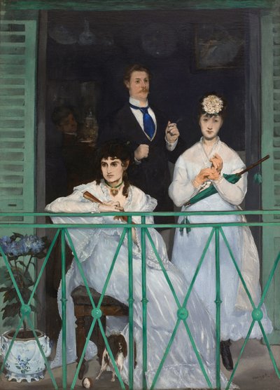 Frans:  Le balcon Het balkon door Édouard Manet