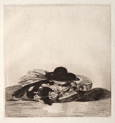 Frontispice voor een editie van etsen: Hoed en gitaar door Édouard Manet