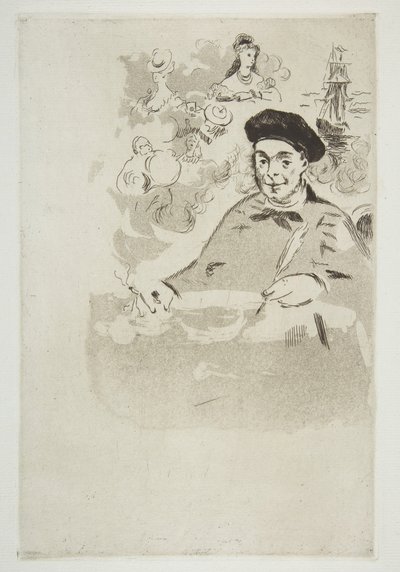 Frontispice voor een editie van Les Ballades door Théodore de Banville door Édouard Manet