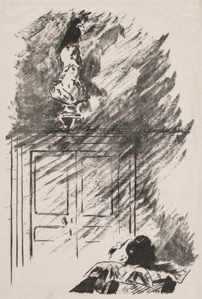 Illustratie voor The Raven van Edgar Allan Poe door Édouard Manet